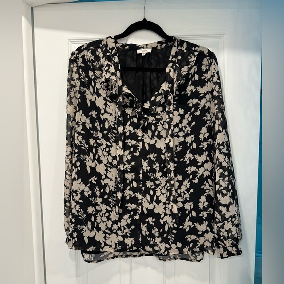 Anthropologie Pleione Tie Neck Blouse - Picture 3 of 6